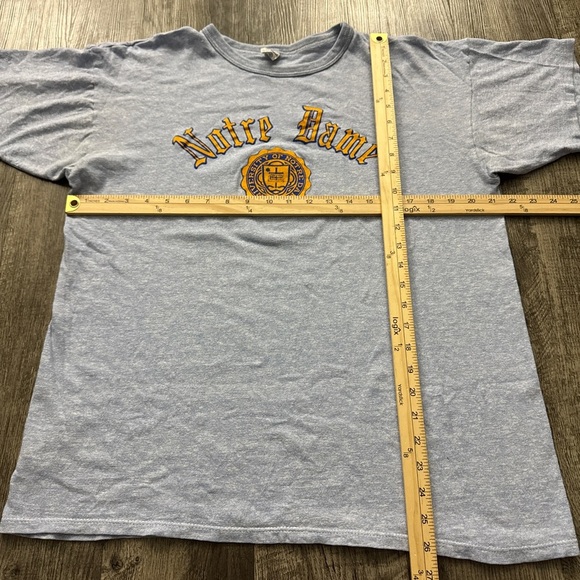 Vintage 80s Champion Notre Dame Logo Graphic T Shirt - Picture 3 of 6
